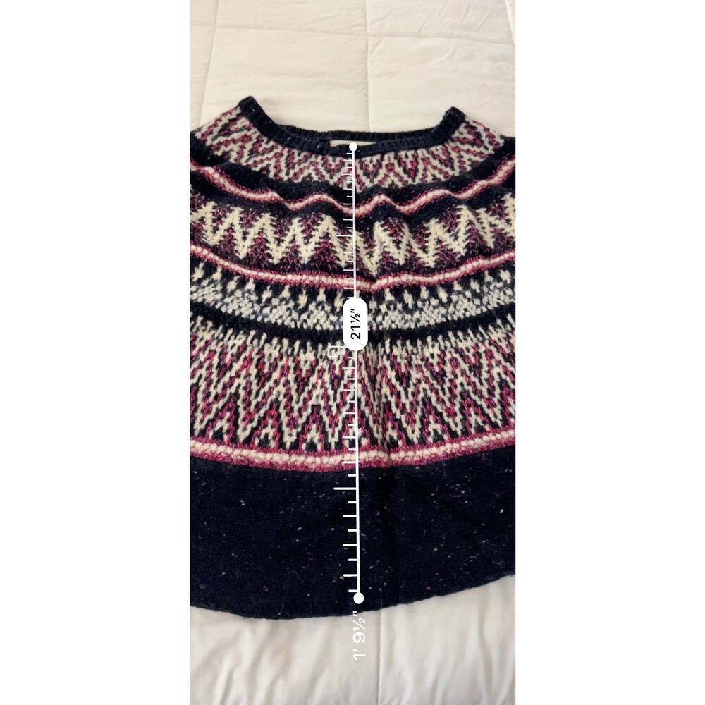 Anthropologie Sleeping on Snow Midland Sweater Poncho Style Wool Blend Sz S - Picture 5 of 6